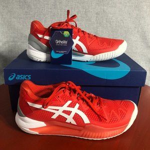 Asics Gel Resolution 8 Women's Size 8 Shoes Fiery Red Tennis Court Sneakers
